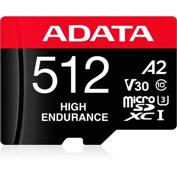 ADATA High Endurance 512 GB microSDXC, Speicherkarte (UHS-I U3, Class 10, V30, A2)
